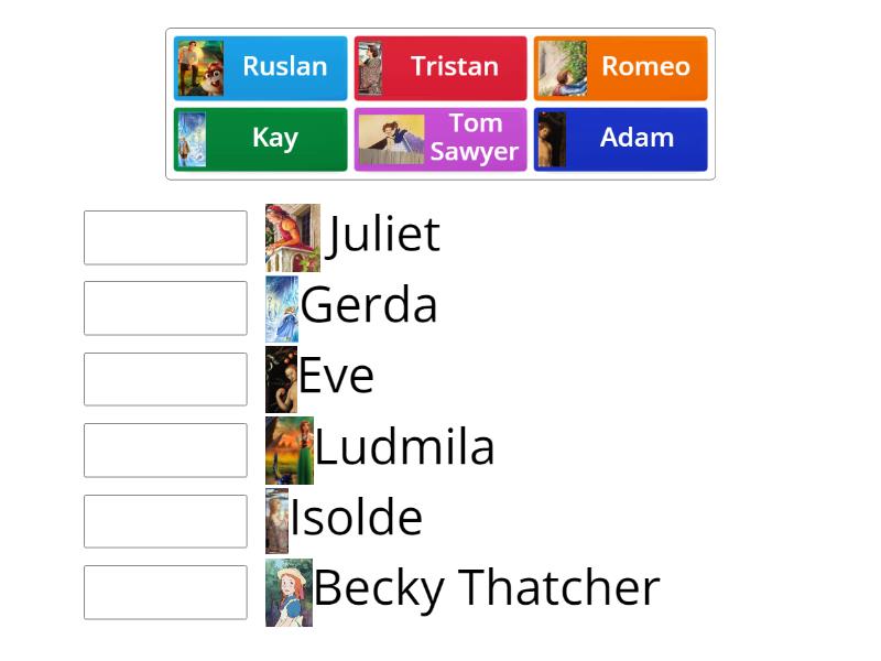 Match the famous couples - Match up