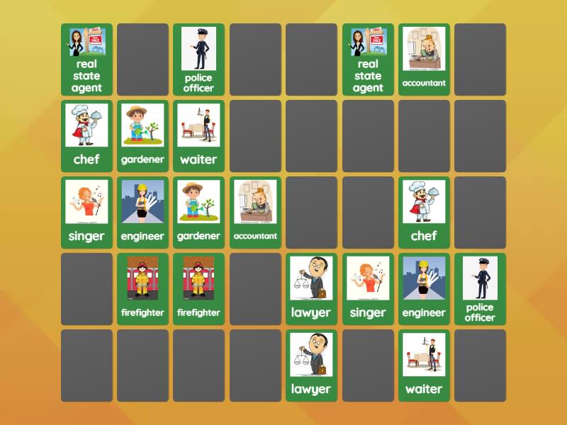 Occupations - Matching pairs