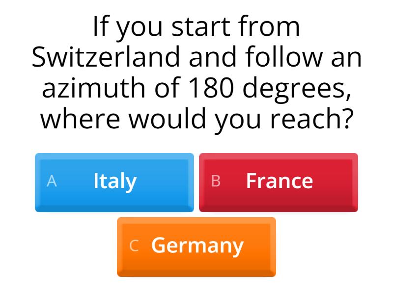 ESP 12. Land navigation, task 2c - Quiz