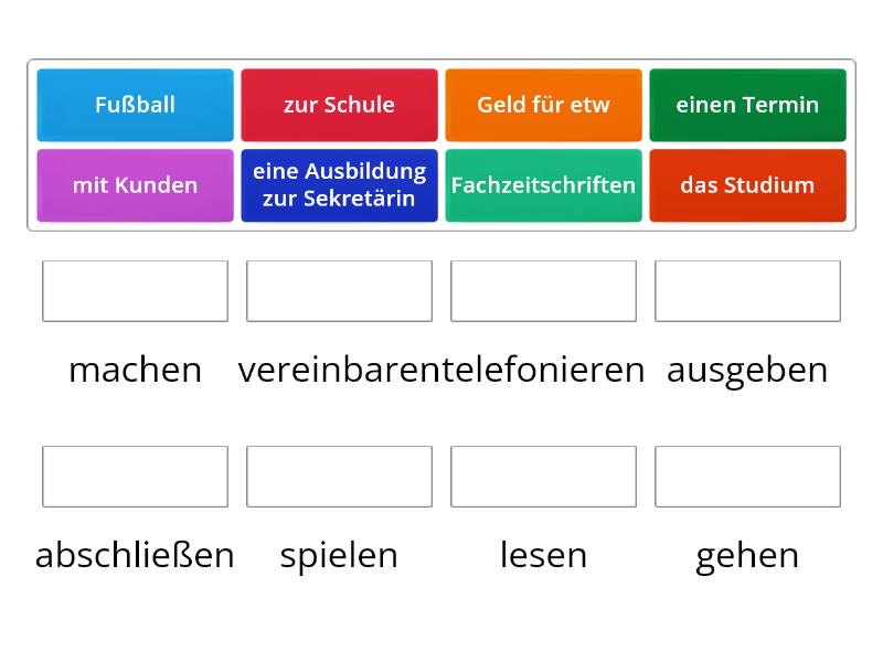 Begegnungen A2 Lektion 1 A4 - Match up