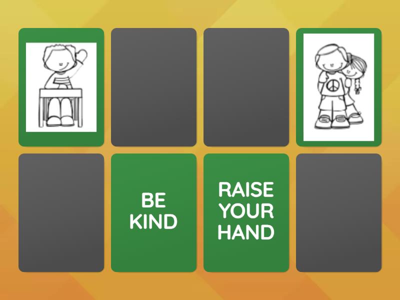 Classroom rules 5to - Matching pairs