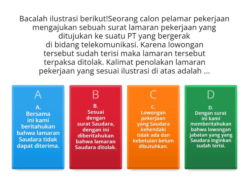 Penilaian Teman Sejakwat - Quiz