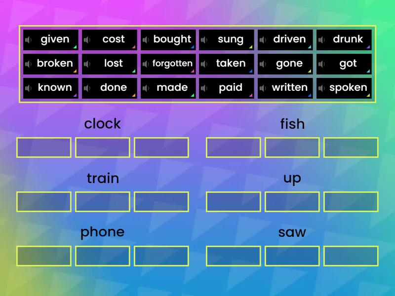 AEF1 12B Pronunciation Practice - Group sort