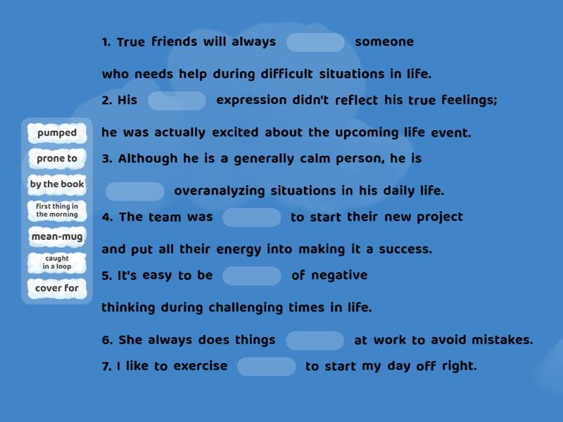 Episode 1 Task 1 TWO PAGES! - Complete the sentence