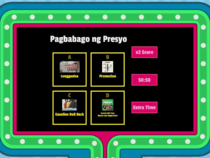 Mga Salik na Nakakaapekto sa Pagkonsumo - Gameshow quiz