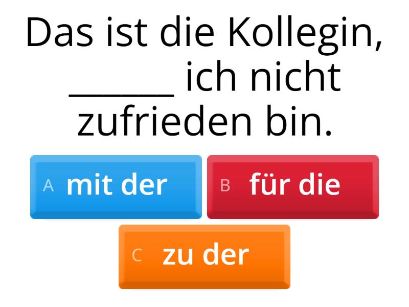 Relativsätze - Quiz