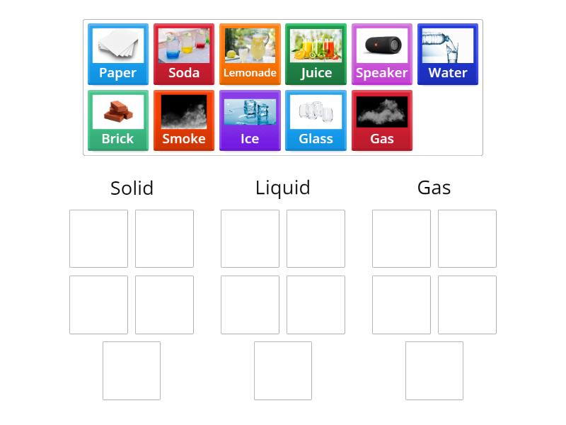 Solid, Liquid, Gas - Group sort