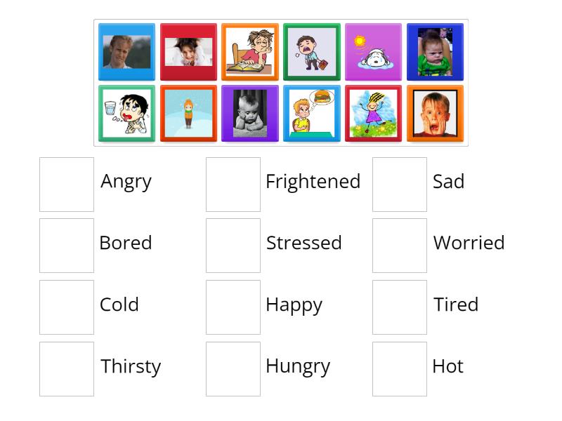 Vocabulary: Feelings - New English File Elementary 2C - Match up