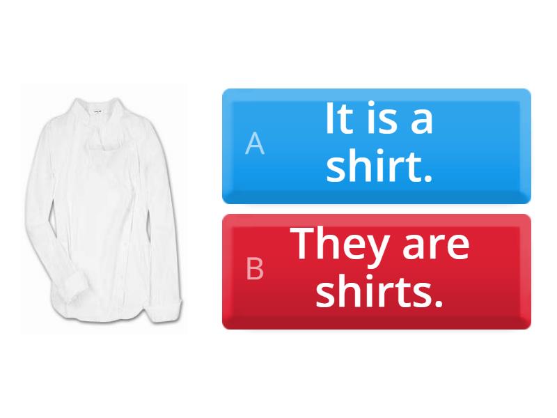Clothes singular or plural, with negatives Quiz