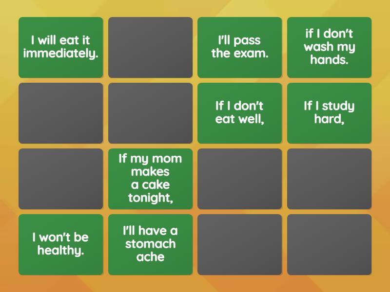 First conditional - Matching pairs