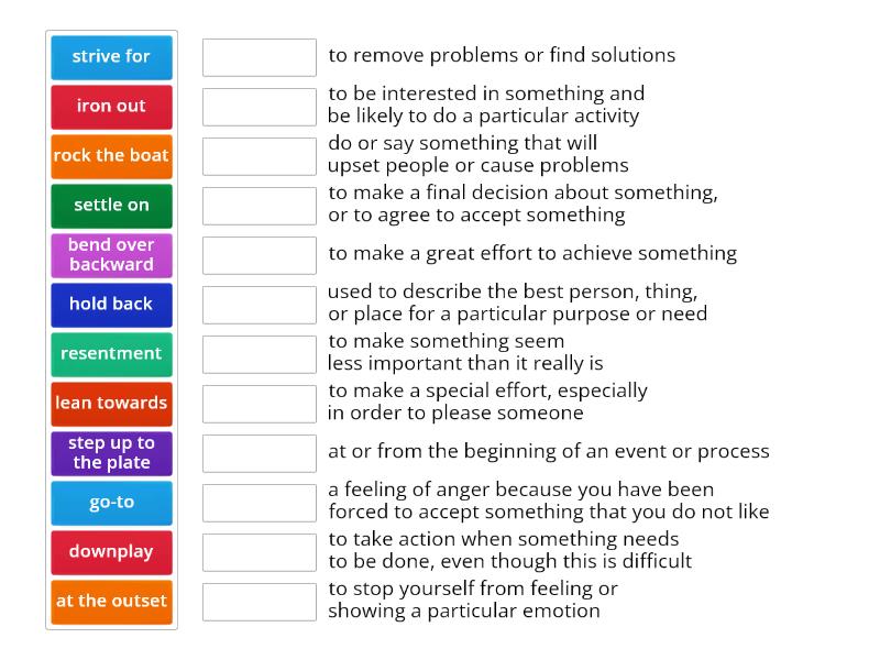 Conflict management styles_vocab - Match up