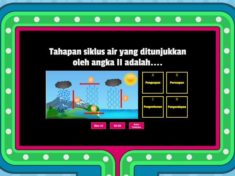 Siklus Air Dan Kegunaan Air - Gameshow Quiz