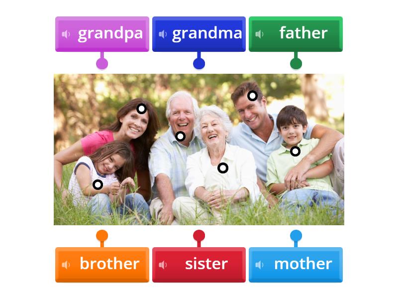My family - Labelled diagram