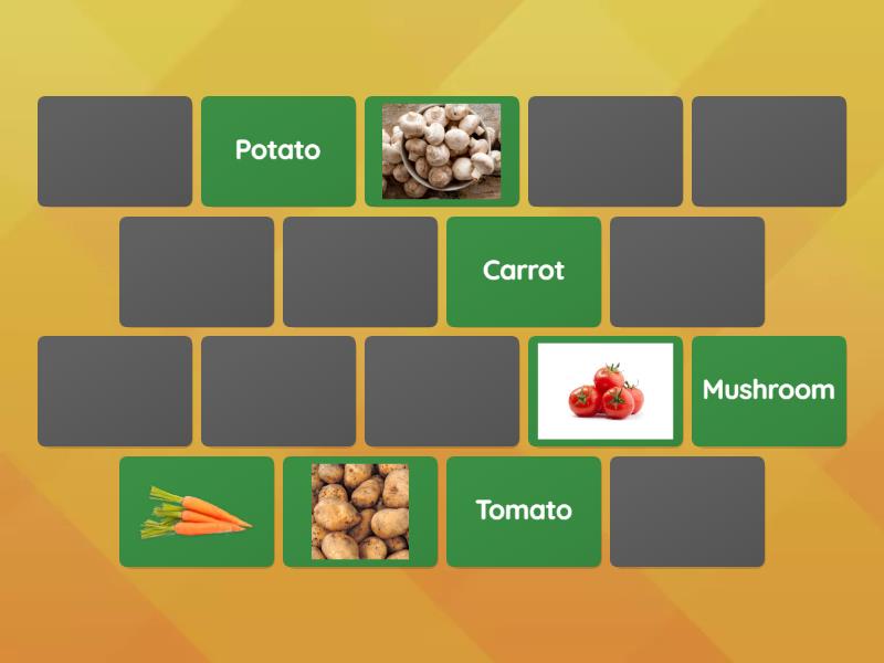 Vegetables - Matching pairs