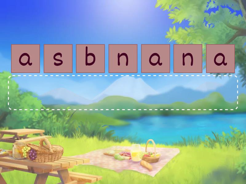 Review FRUITS SPELLING Anagram