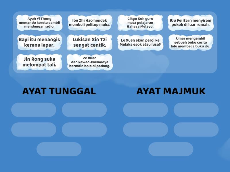 Ayat Tunggal And Ayat Majmuk Group Sort 6556