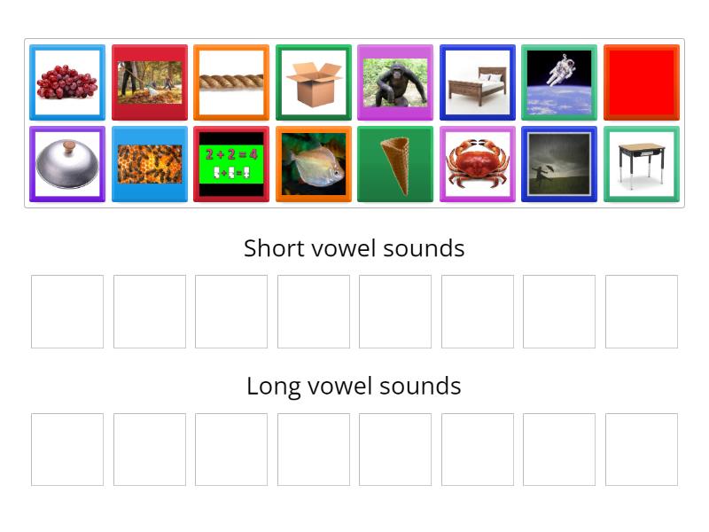 Short or long vowel sound? - Group sort