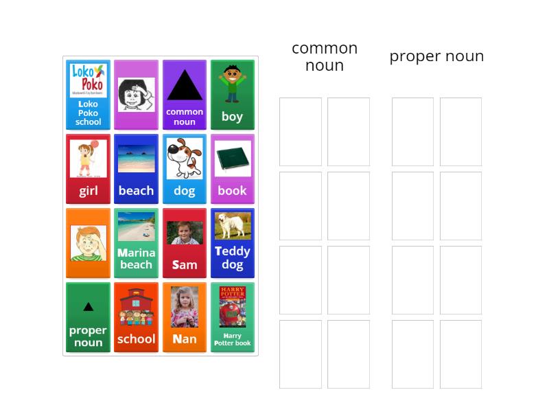 common noun or proper noun - Group sort