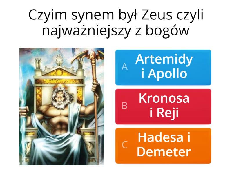 Mity Greckie Klasa 5 Sprawdzian Mity Greckie KLASA 5 :) - Quiz