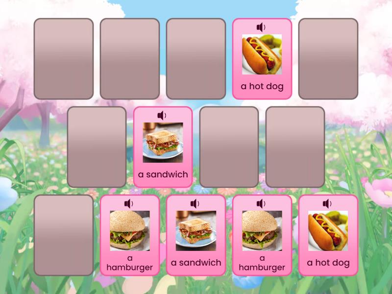 WW4-U3-Food-Match - Matching pairs