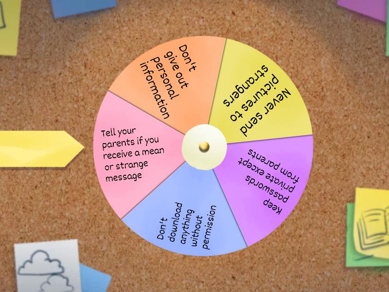 Internet safety tips - Random wheel