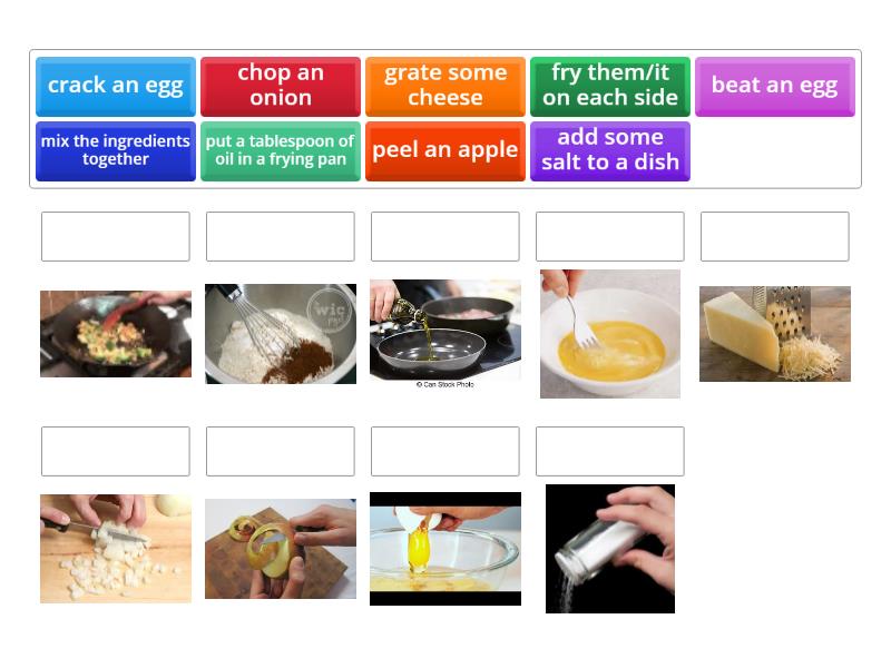 LH El unit 8 food preparation - Match up