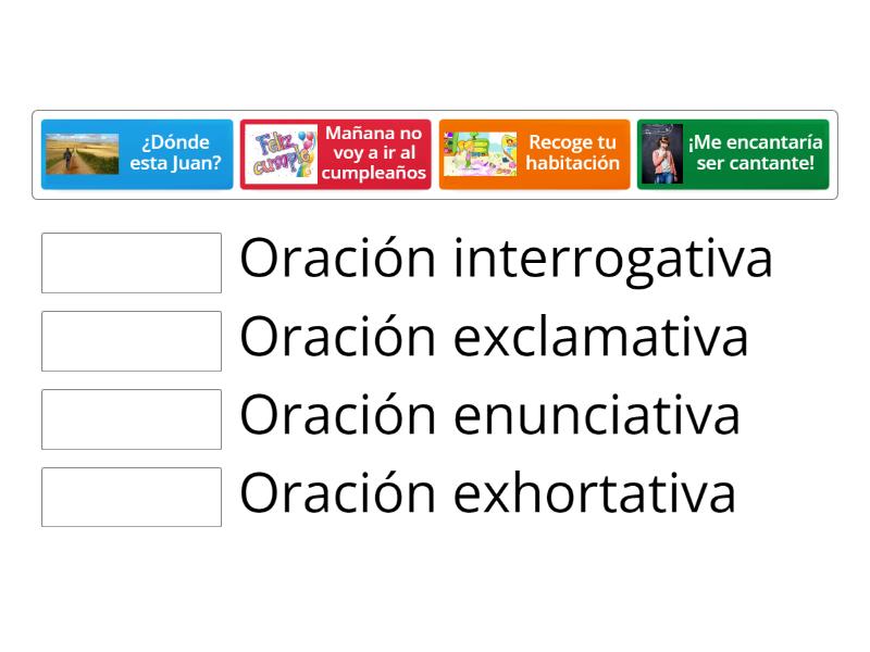 Tipos de oraciones - Match up