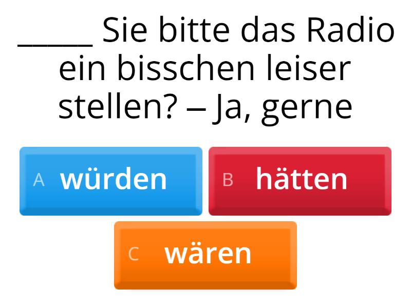 Ergänzen Sie - Quiz