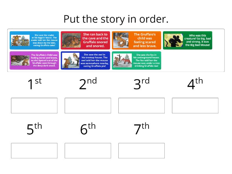 The Gruffalo's Child Story Sequence - Rank order