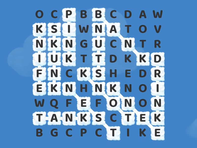 Lesson 2 words - Wordsearch