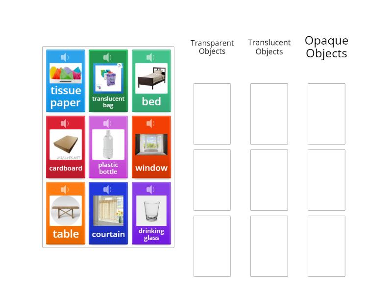 LIGHT AND OBJECTS - Group sort