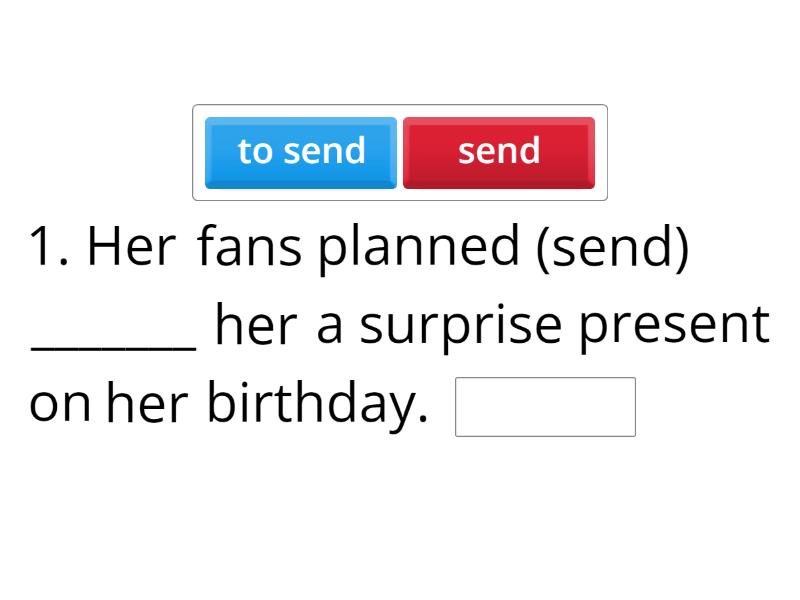 Complete the following sentences using the to-infinitives or bare ...