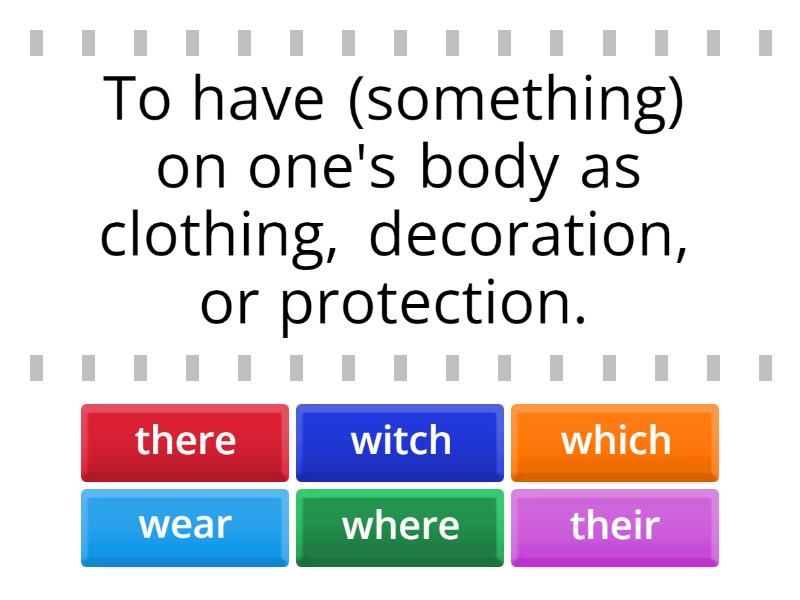 Homophones practise - Find the match