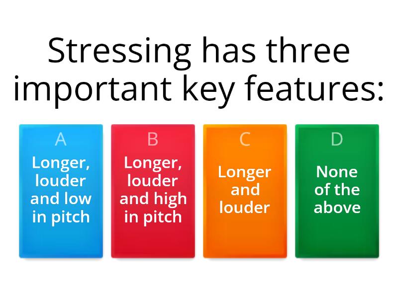 all things in common nature should produce stressed and unstressed syllables