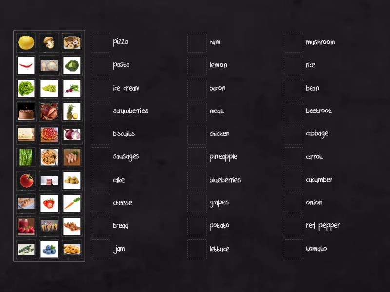Brainy 4 - Unit 6 - food - Match up