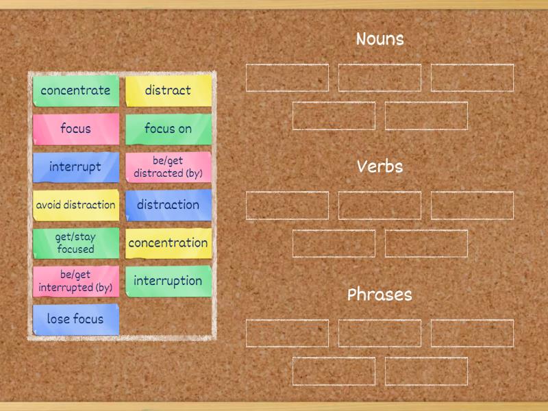 Attention and distraction - Group sort