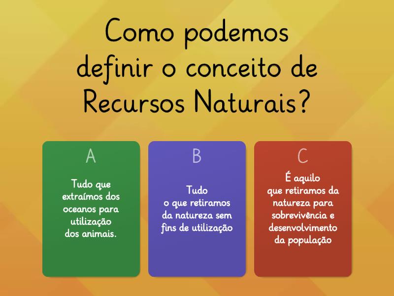 RECURSOS NATURAIS - Quiz