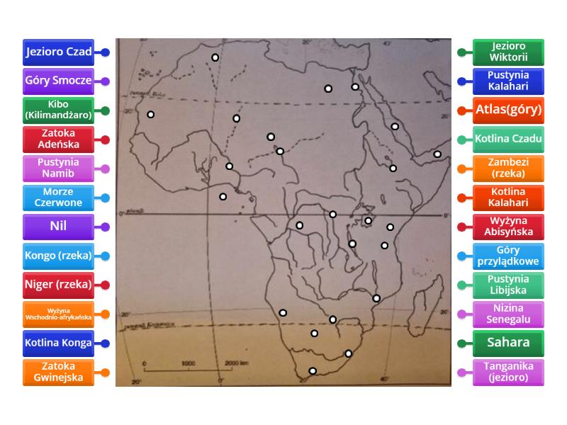 Mapa Afryki Labelled Diagram 3767