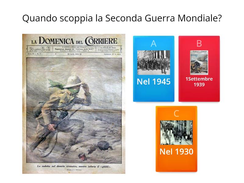 Storia Seconda Guerra Mondiale - Quiz