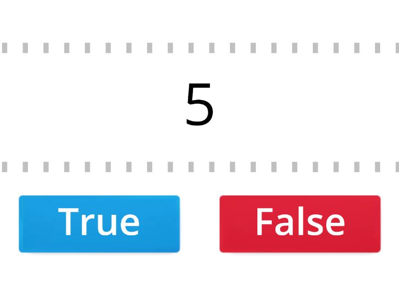 Πολλαπλάσια του 5 - True or false