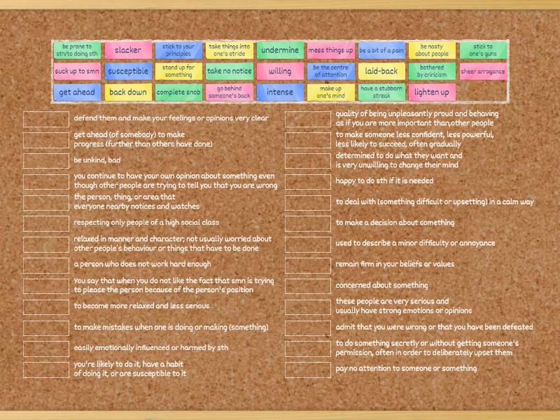 Outcomes Advanced Relationships 1 - Match up