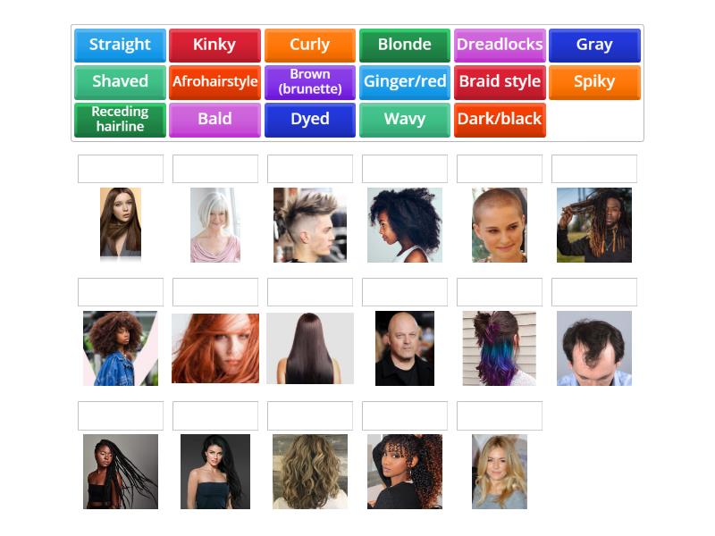 Hair colors & types - Match up