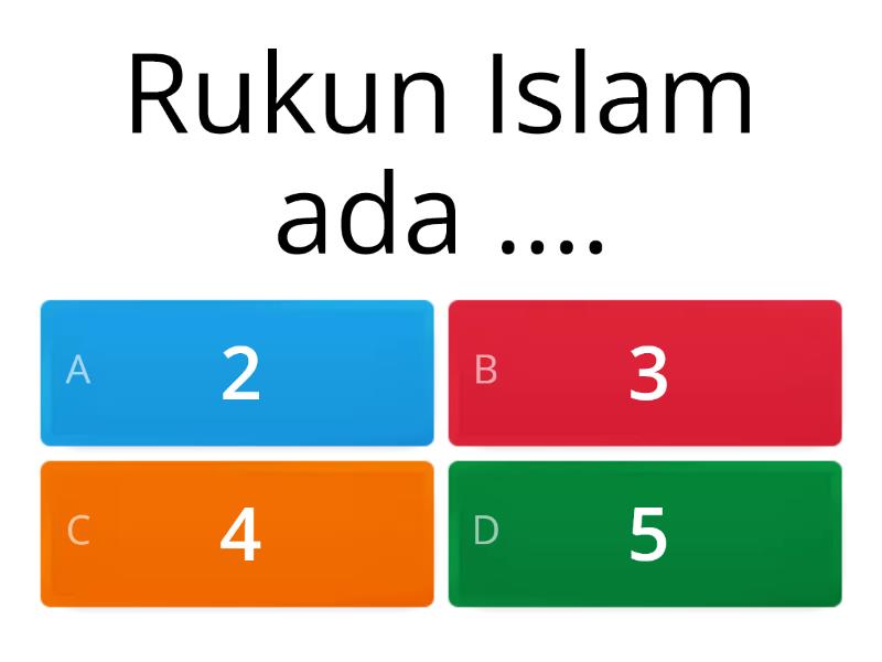 Rukun Islam - Quiz