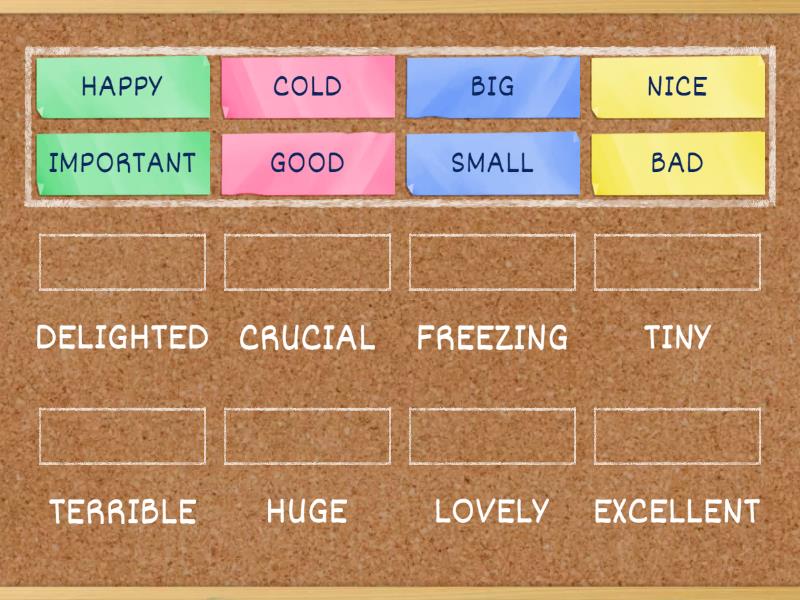 B06--STRONG & ORDINARY ADJECTIVES - Match up