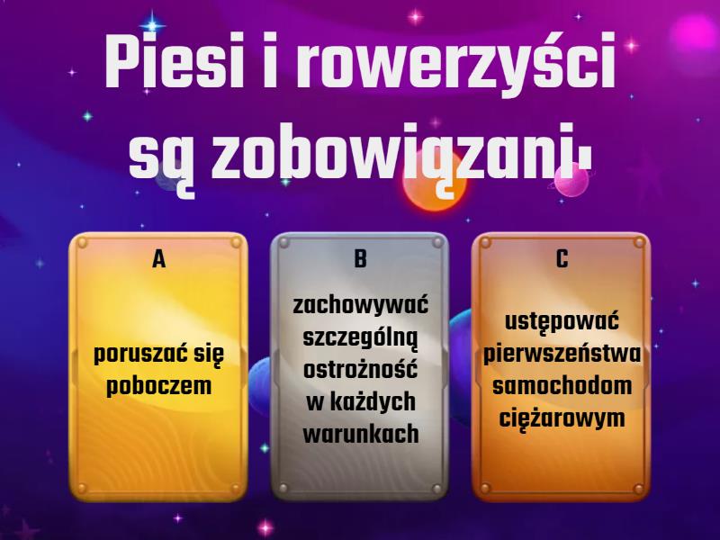 Przykładowe pytania na kartę rowerową Nowa Era klasa 4 1 - Test