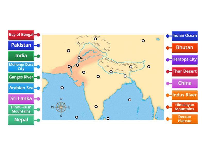 world outline map indus civilization