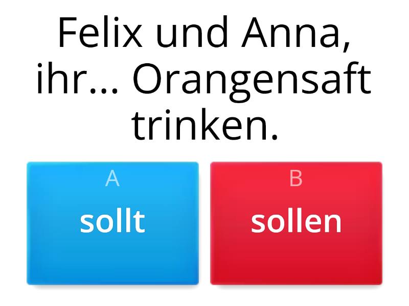 Verb "sollen" - Questionário