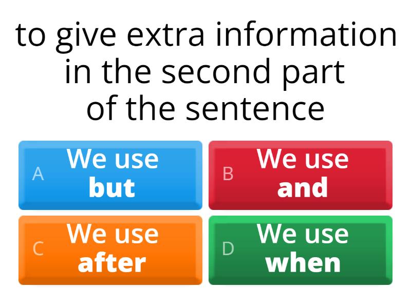 Unit 50 Conjunctions and connecting words Quiz