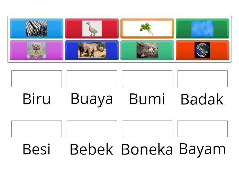 Menjodohkan gambar dengan kata - Match up