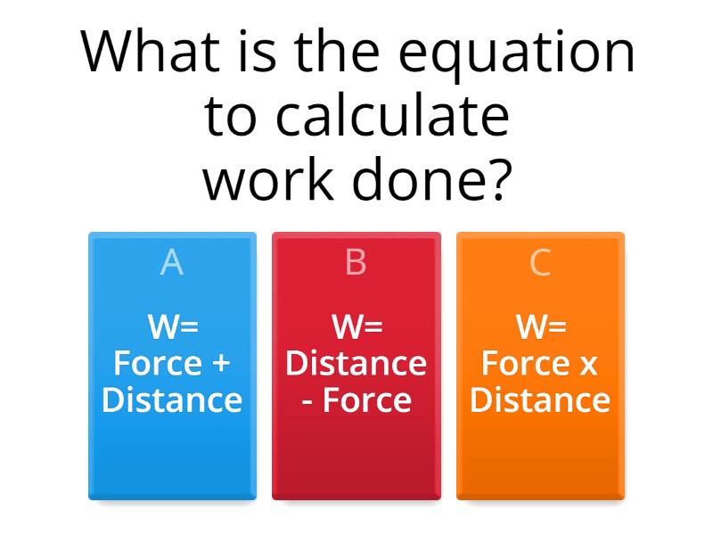 Work done Quiz